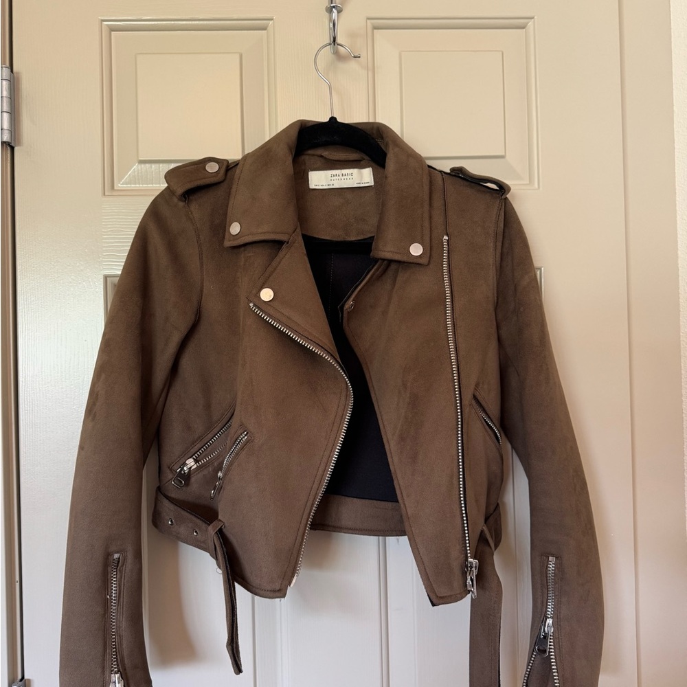 Zara Brown Faux Suede Women's Jacket
